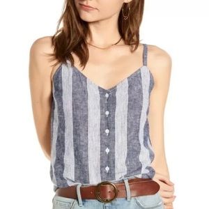 {Treasure and Bond} Striped Button-Up Camisole Size S